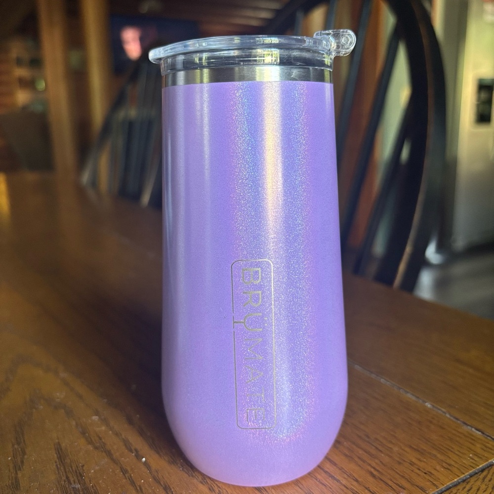 BrüMate Purple Glitter Champagne Flute